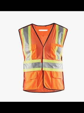 Hi Vis Orange Mesh Tear Away Safety Vest